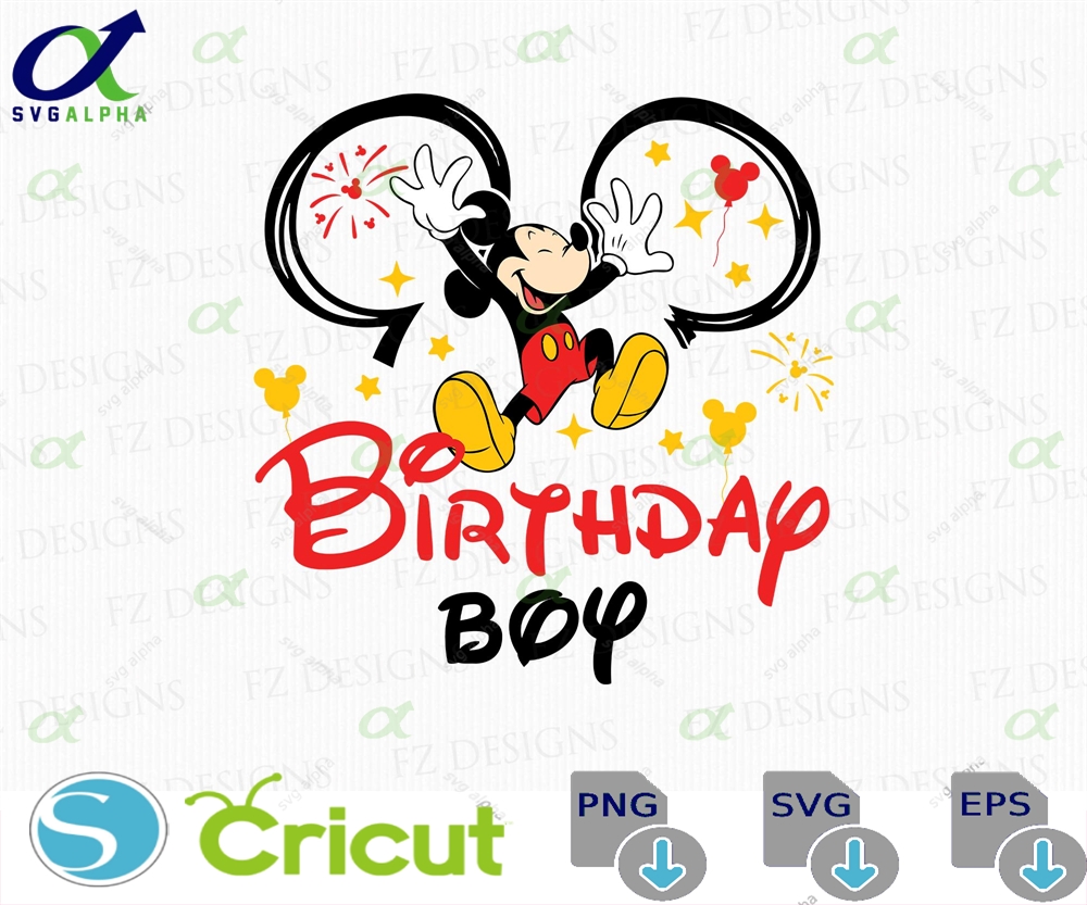 Birthday Boy Mouse Ears SVG, Family Birthday, Instant Download